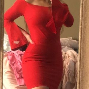 red dress